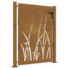 Vidaxl poort 105x130 cm conception d'herbe Cortenstaal