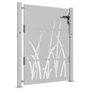 Vidaxl poort 105x130 cm conception d'herbe Cortenstaal
