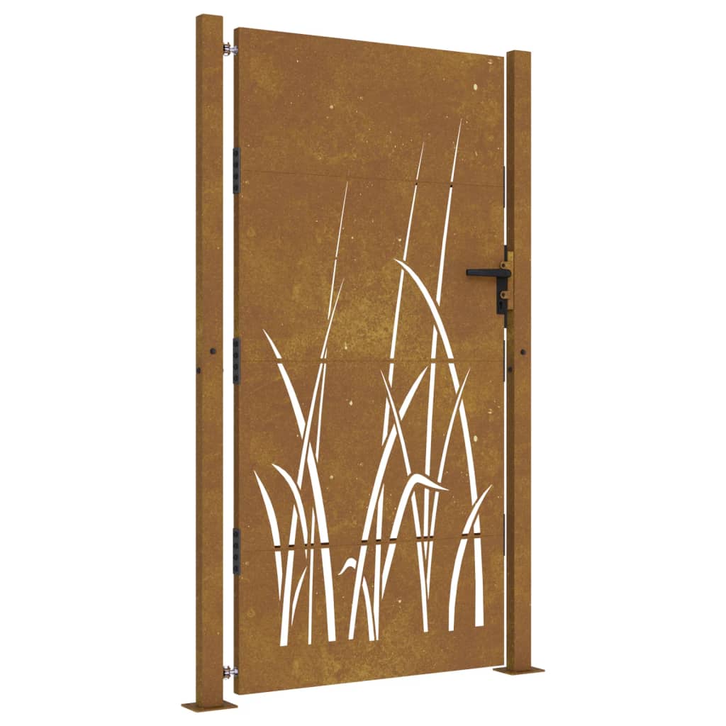 Port vidaxl 105x180 cm conception d'herbe Cortenstaal