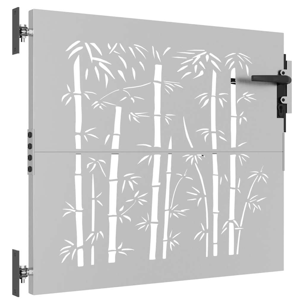 Vidaxl poort 85x75 cm Design Bamboo Cortenstaal