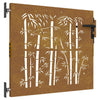 Vidaxl Poort 85x100 cm Design Bamboo Cortenstaal