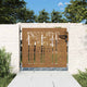 Vidaxl Poort 85x100 cm Design Bamboo Cortenstaal