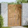 Vidaxl poort 85x125 cm Bamboo Design Cortenstaal