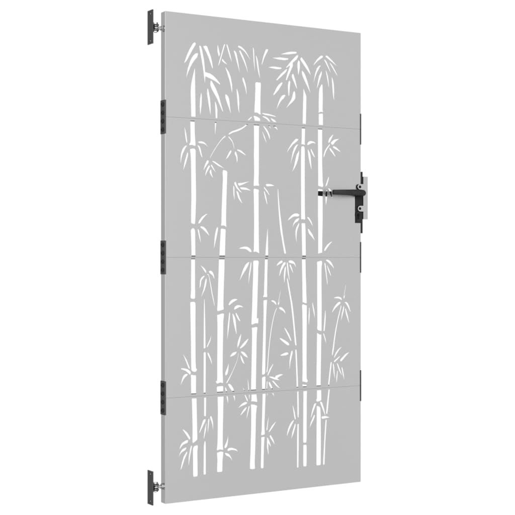 Vidaxl poort 85x175 cm Bamboo Design Cortenstaal