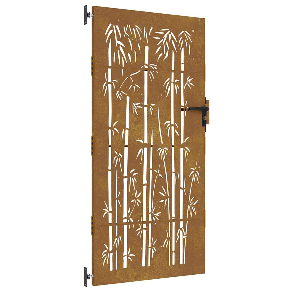 Vidaxl Port 85x200 cm Bamboo Design Cortenstaal