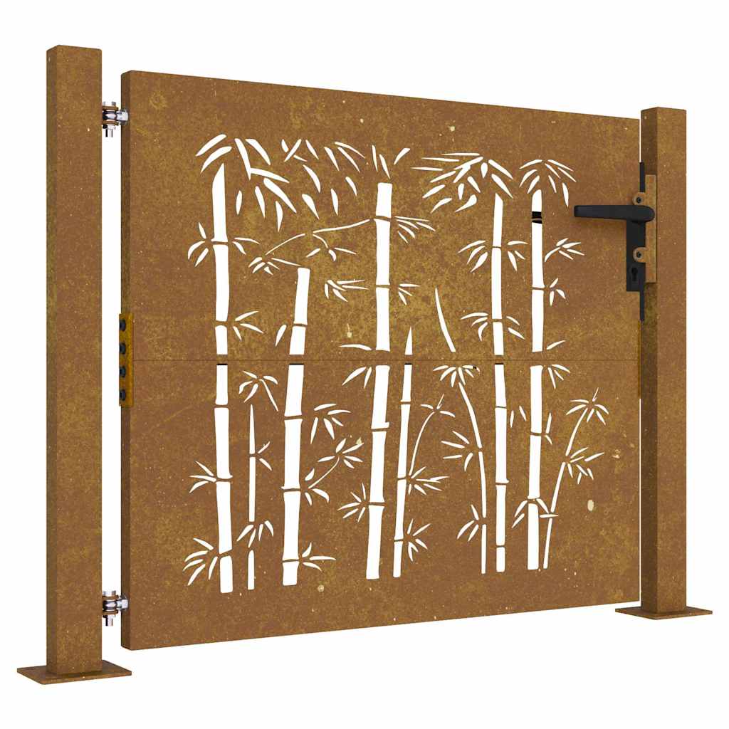 Port vidaxl 105x105 cm conception de bambou Cortenstaal
