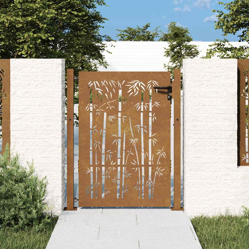 Port vidaxl 105x130 cm conception de bambou Cortenstaal