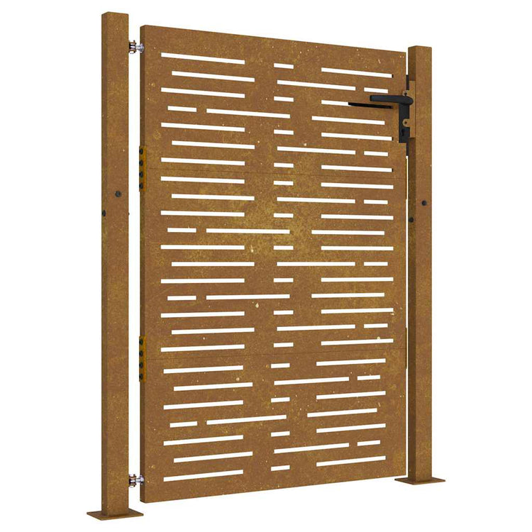 Portail Vidaxxl 100x150 cm carré acier corten