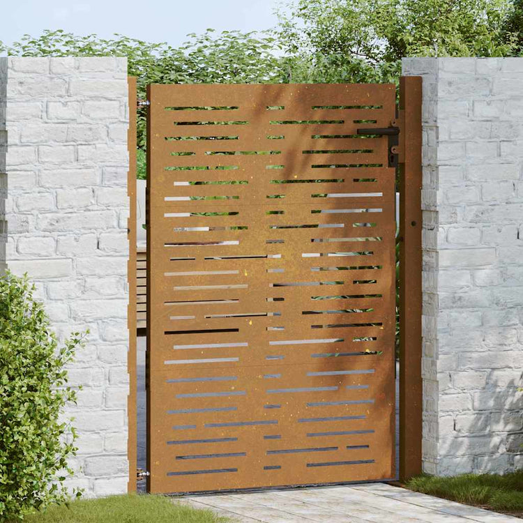 Portail Vidaxxl 100x150 cm carré acier corten