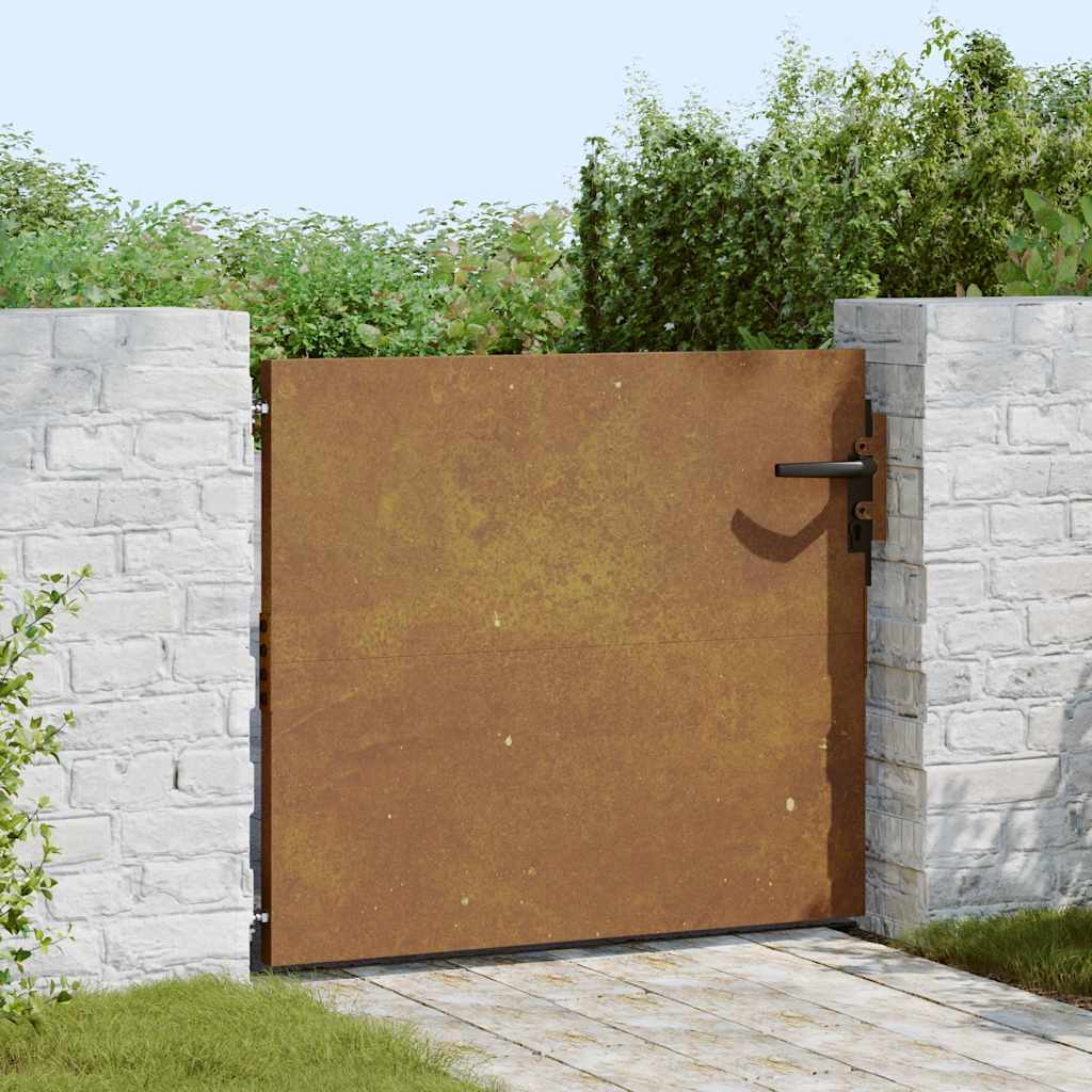 Portail Vidaxxl 85x75 cm acier corten