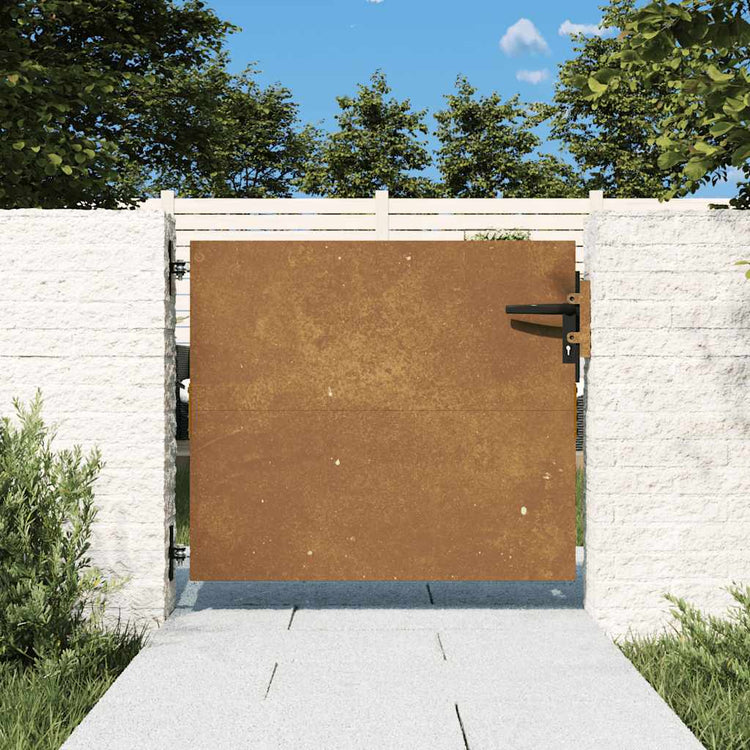Portail Vidaxxl 85x125 cm acier corten