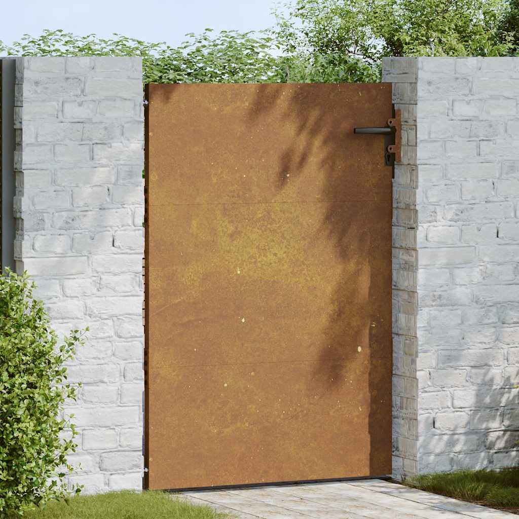 Portail Vidaxxl 85x125 cm acier corten