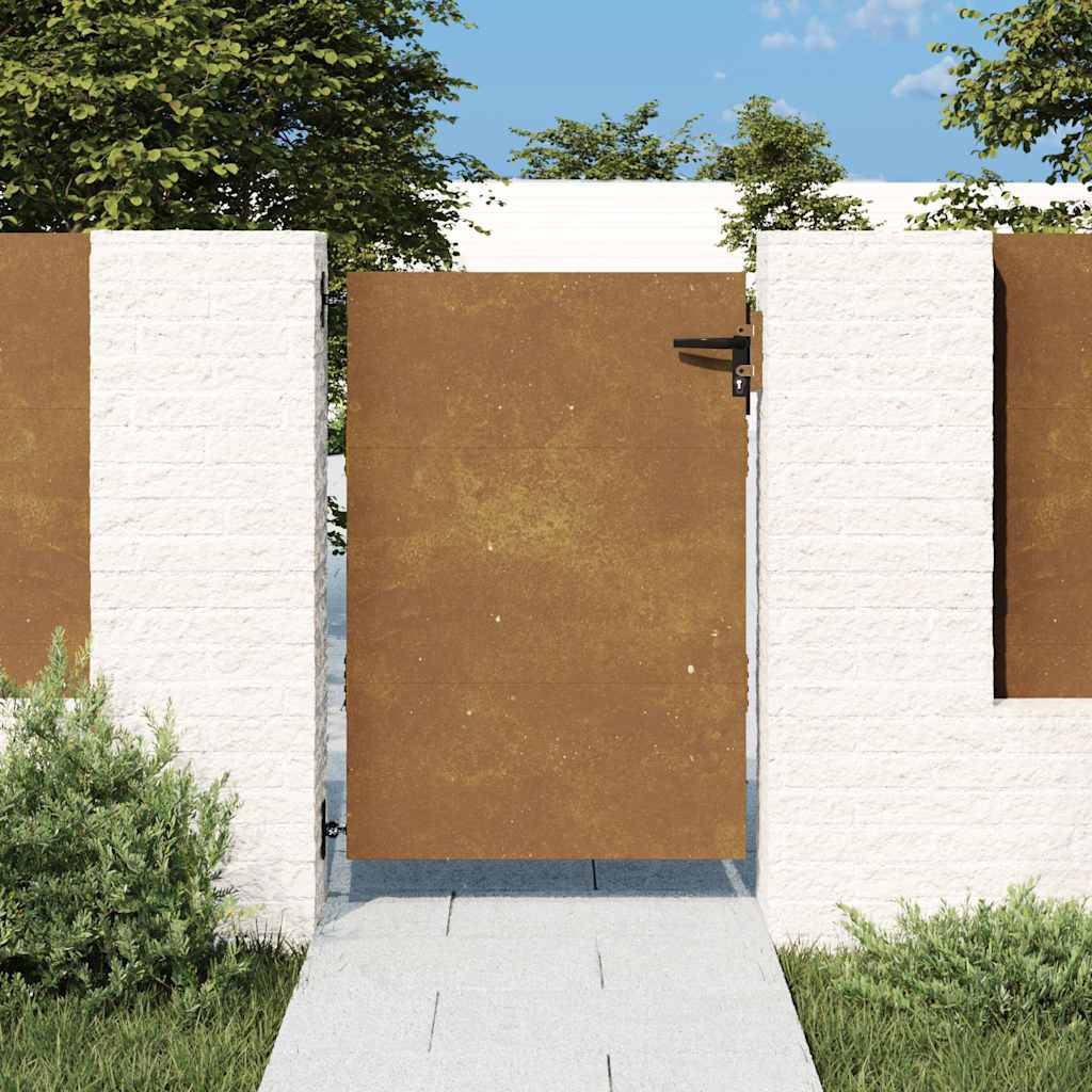 Portail Vidaxxl 85x125 cm acier corten