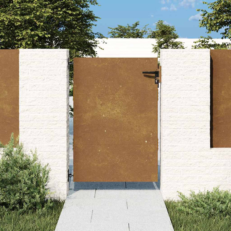 Portail Vidaxxl 85x125 cm acier corten