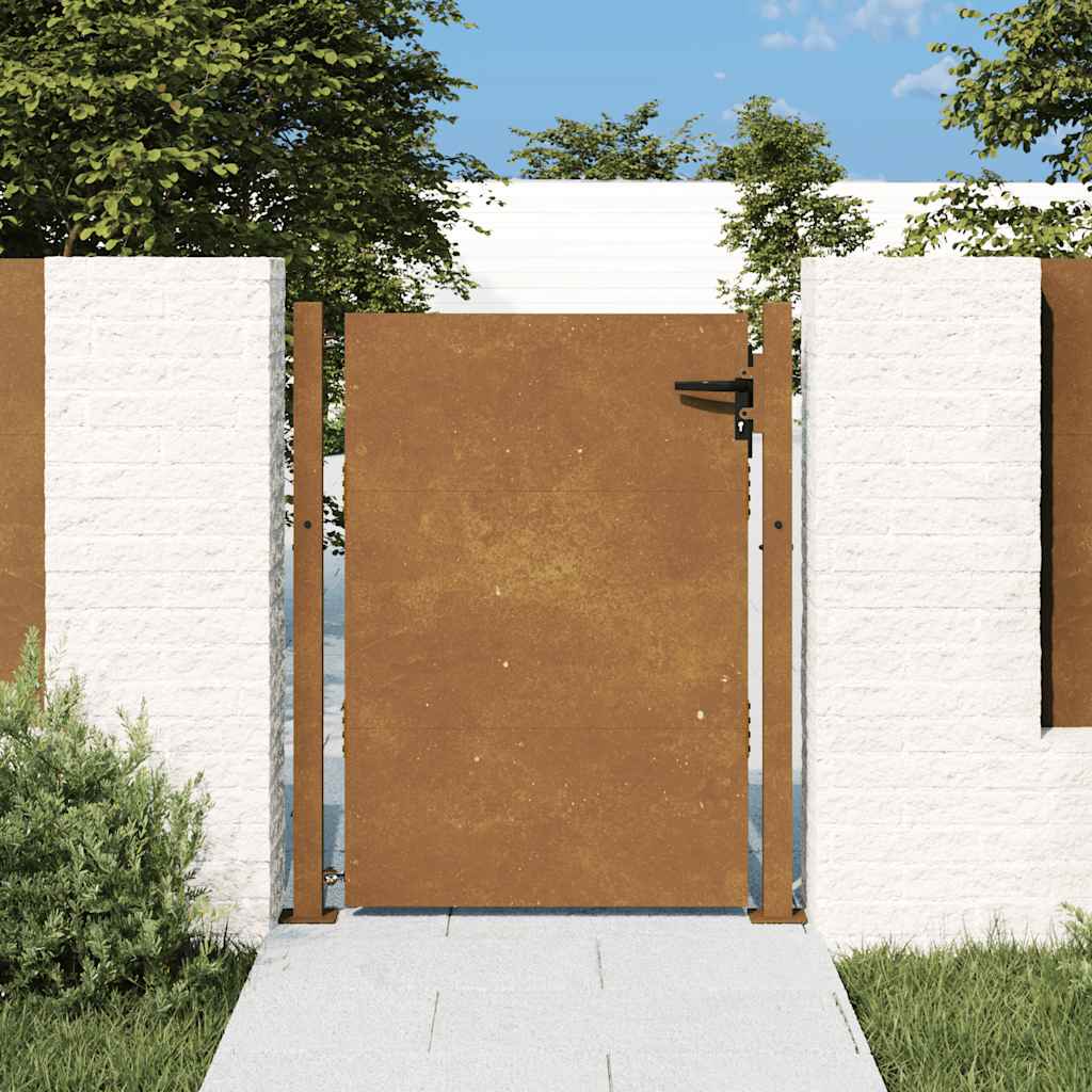 Portail Vidaxxl 100x125 cm acier corten