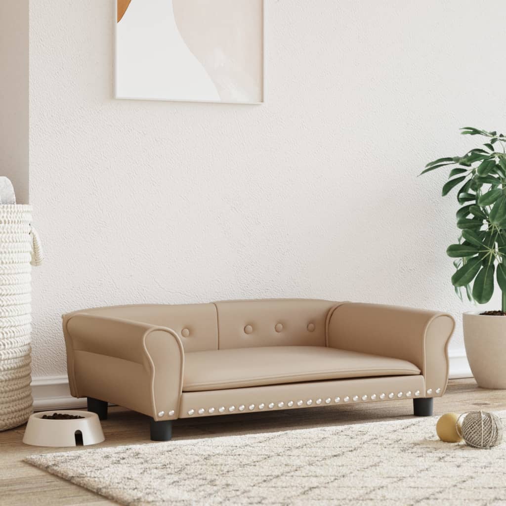 Vidaxl Dog Basket 95x55x30 cm Cappuccinocolide en cuir artificiel