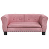 Vidaxl Dog Basket 70x45x30 cm en velours rose