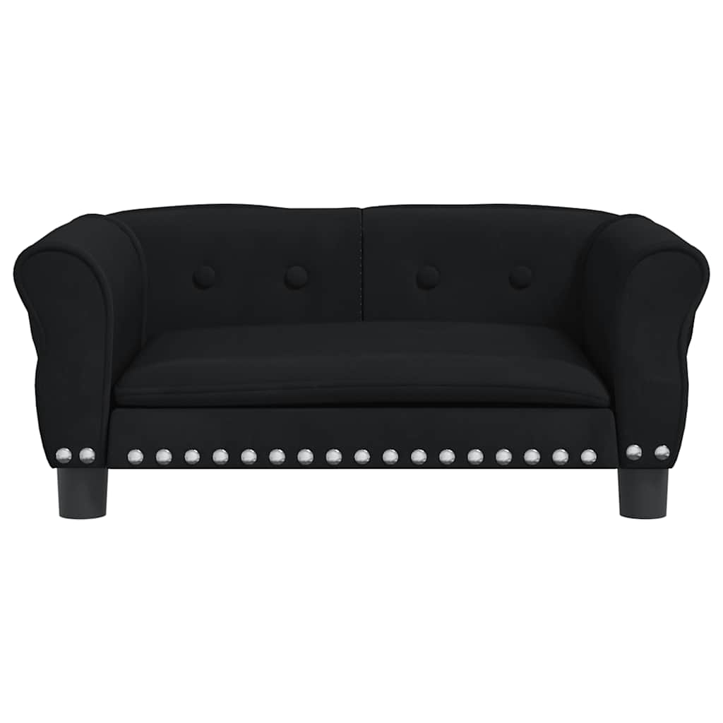 Vidaxl Dog Basket 70x45x30 cm Velvet noir