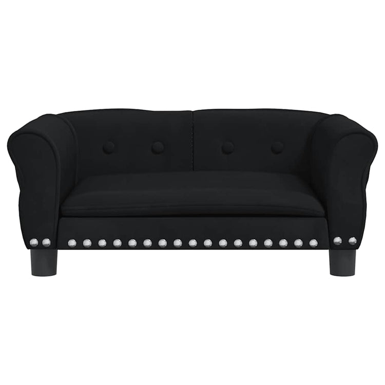 Vidaxl Dog Basket 70x45x30 cm Velvet noir