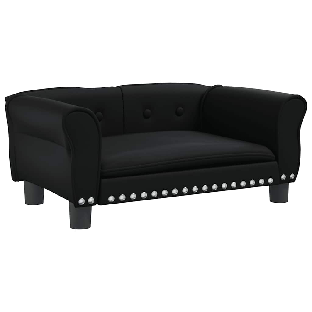 Vidaxl Dog Basket 70x45x30 cm en cuir artificiel noir