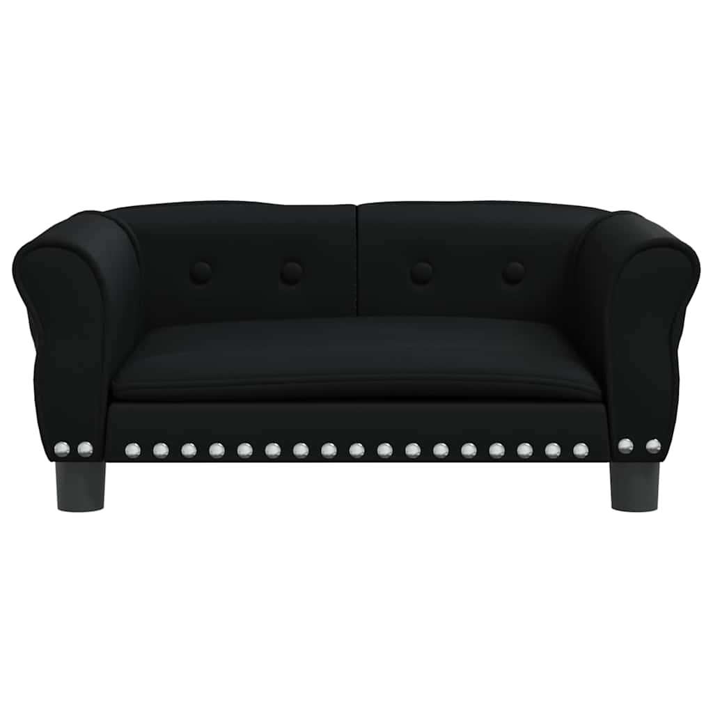 Vidaxl Dog Basket 70x45x30 cm en cuir artificiel noir