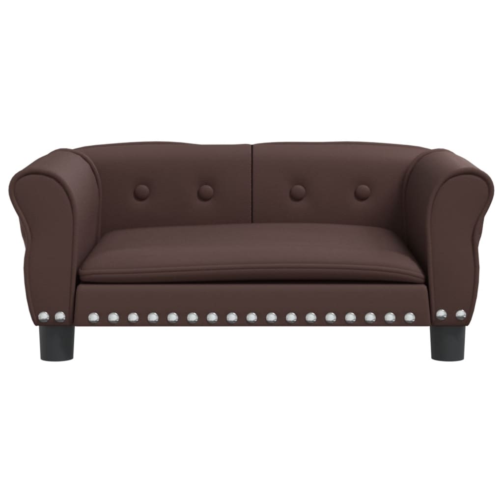 Vidaxl Dog Basket 70x45x30 cm en cuir artificiel marron