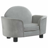 Vidaxl Dog Basket 66x40x45 cm Gris clair en velours - afbeelding 2
