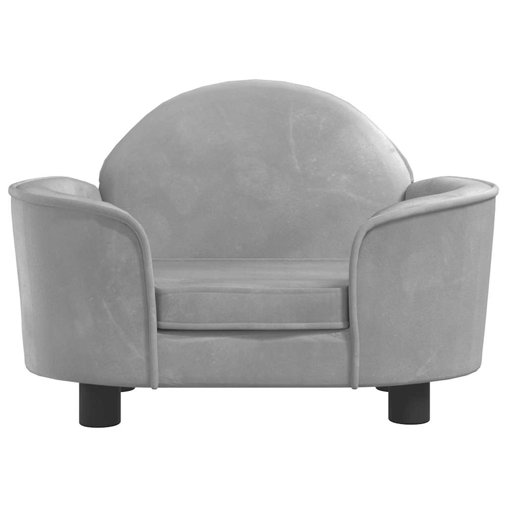 Vidaxl Dog Basket 66x40x45 cm Gris clair en velours