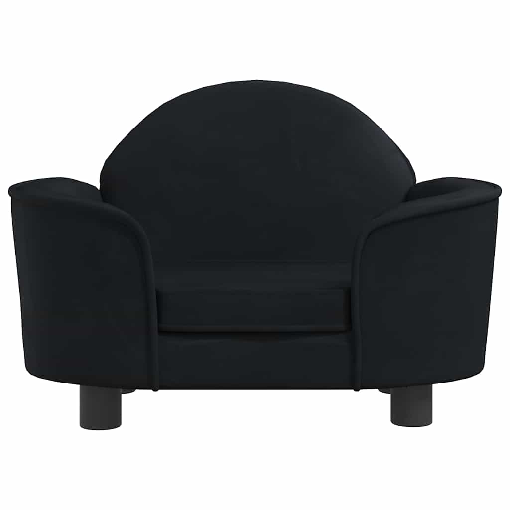 Vidaxl Dog Basket 66x40x45 cm Velvet noir