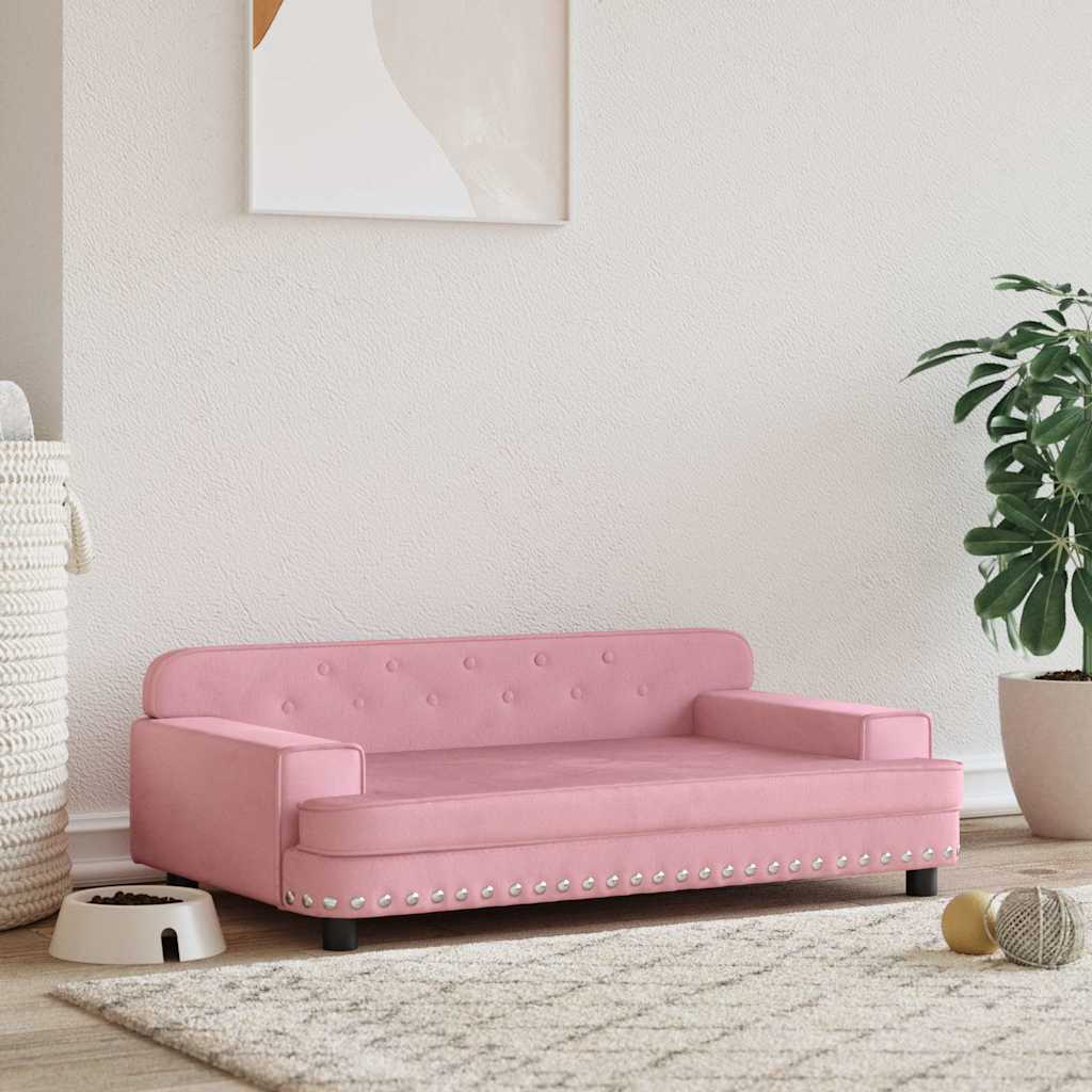 Vidaxl Dog Basket 90x53x30 cm en velours rose