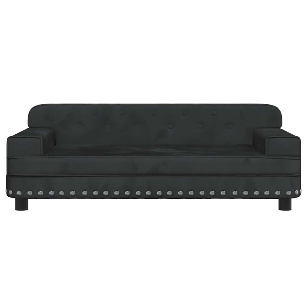Vidaxl Dog Basket 90x53x30 cm Velvet noir