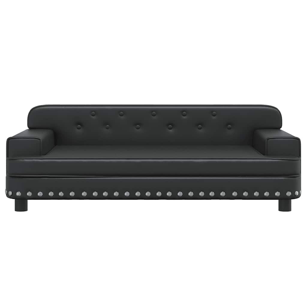 Vidaxl Dog Basket 90x53x30 cm en cuir artificiel noir