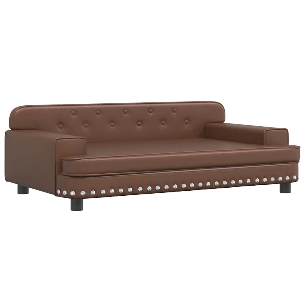 Vidaxl Dog Basket 90x53x30 cm en cuir artificiel marron