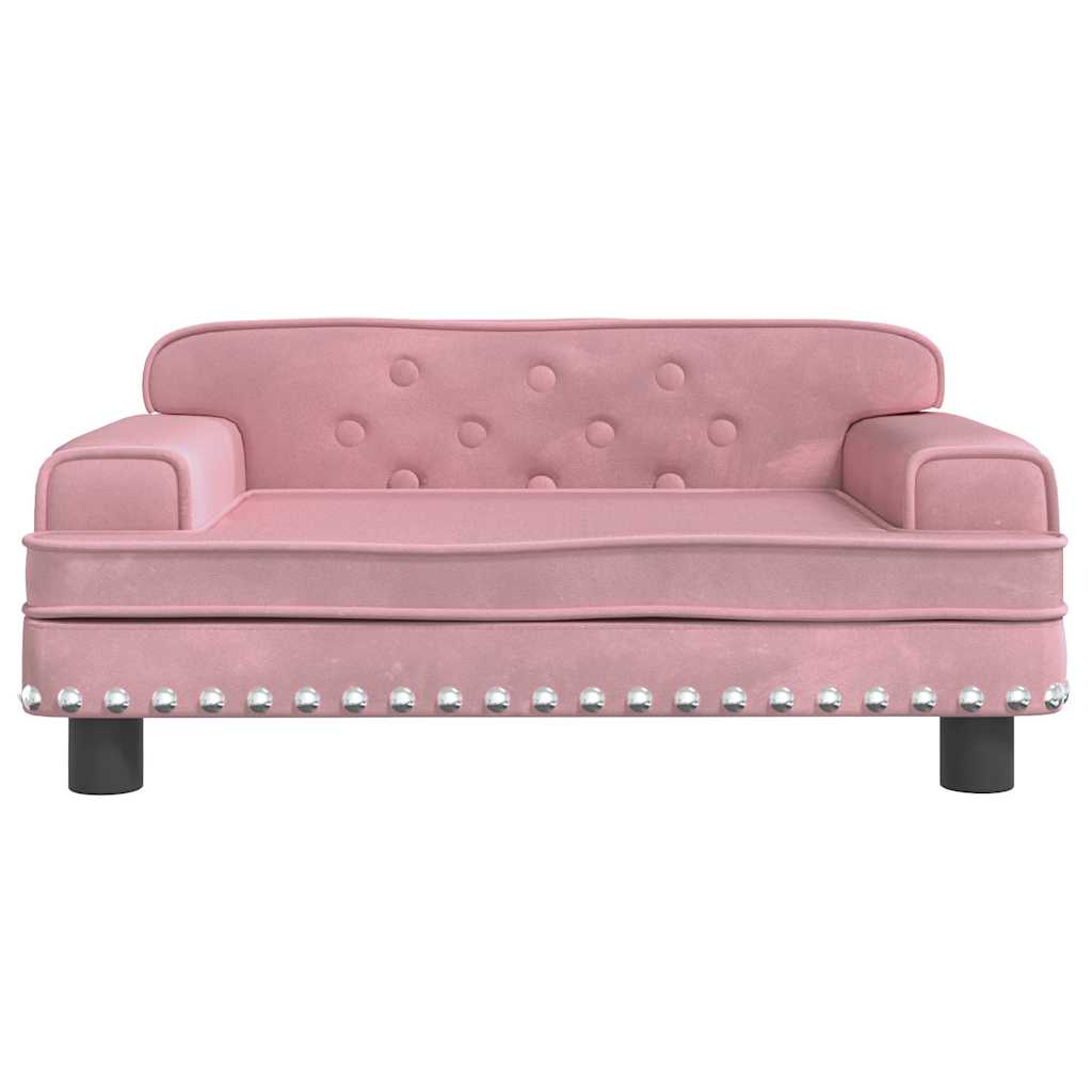 Vidaxl Dog Basket 70x45x30 cm en velours rose