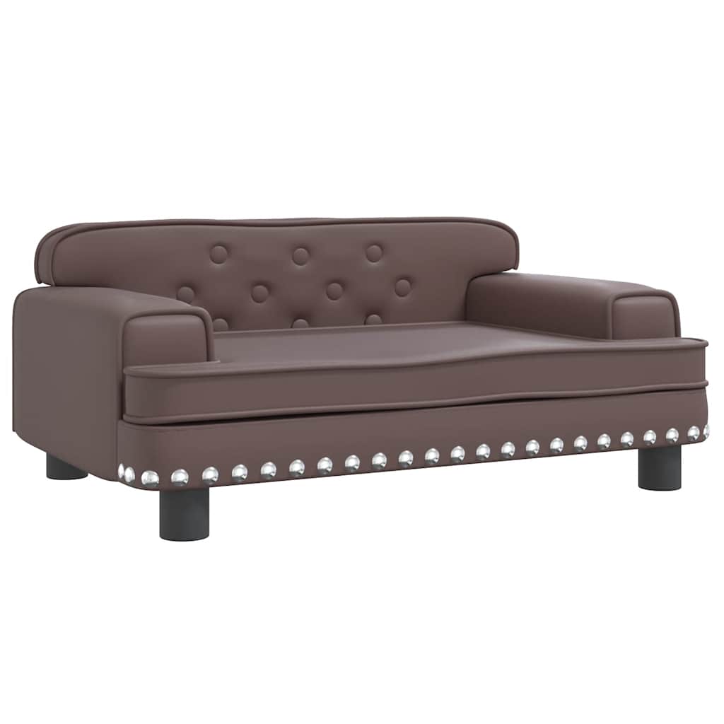 Vidaxl Dog Basket 70x45x30 cm en cuir artificiel marron
