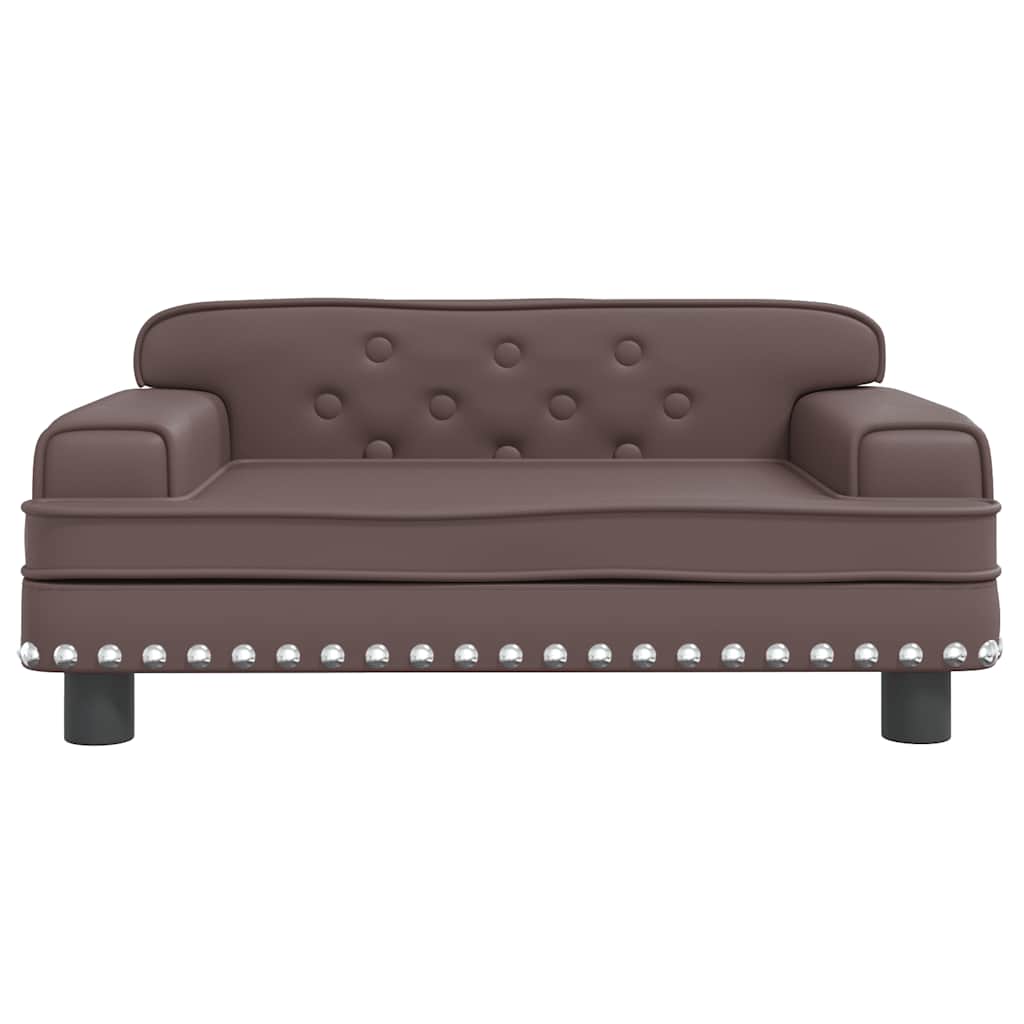 Vidaxl Dog Basket 70x45x30 cm en cuir artificiel marron