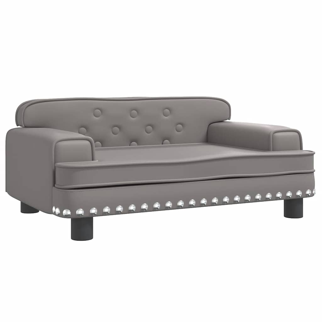 Vidaxl Dog Basket 70x45x30 cm en cuir artificiel gris