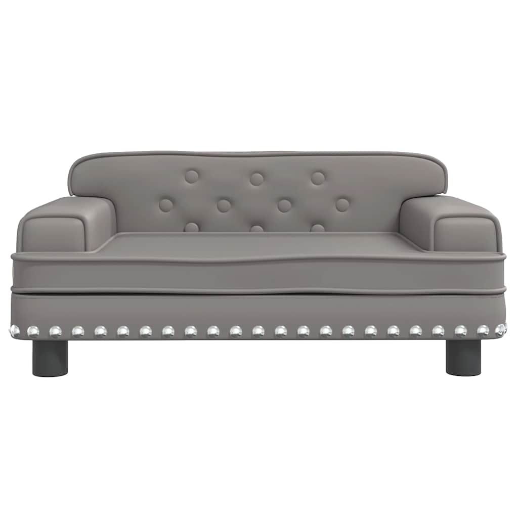 Vidaxl Dog Basket 70x45x30 cm en cuir artificiel gris