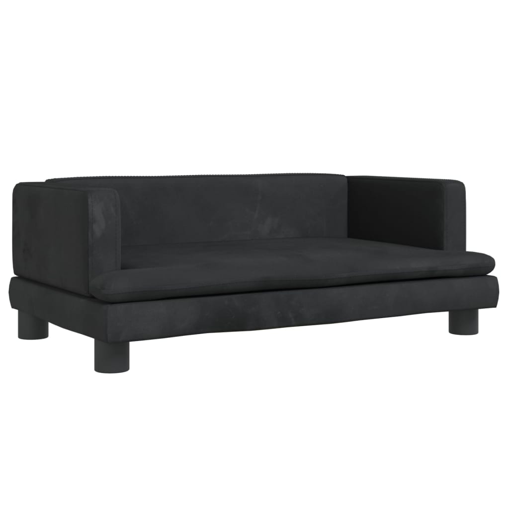 Vidaxl Dog Basket 80x45x30 cm Velvet noir