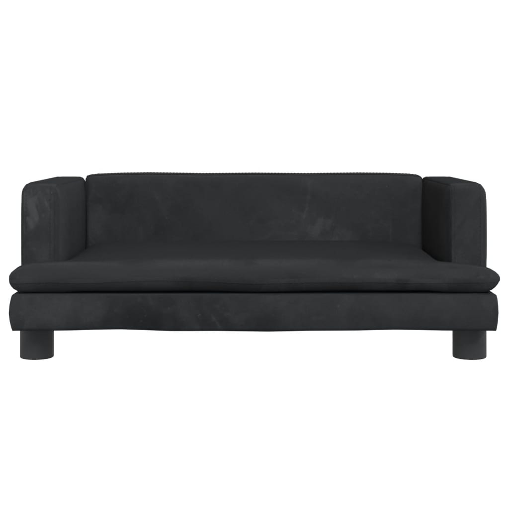 Vidaxl Dog Basket 80x45x30 cm Velvet noir
