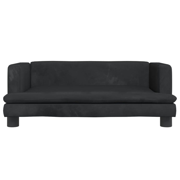 Vidaxl Dog Basket 80x45x30 cm Velvet noir