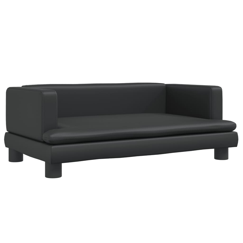 Vidaxl Dog Basket 80x45x30 cm en cuir artificiel noir