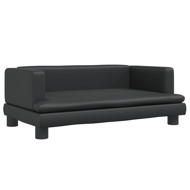 Vidaxl Dog Basket 80x45x30 cm en cuir artificiel noir