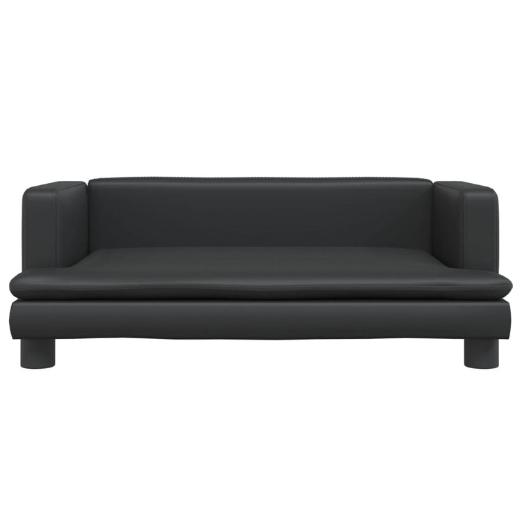 Vidaxl Dog Basket 80x45x30 cm en cuir artificiel noir