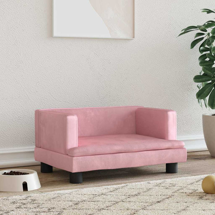 Vidaxl Dog Basket 60x40x30 cm en velours rose