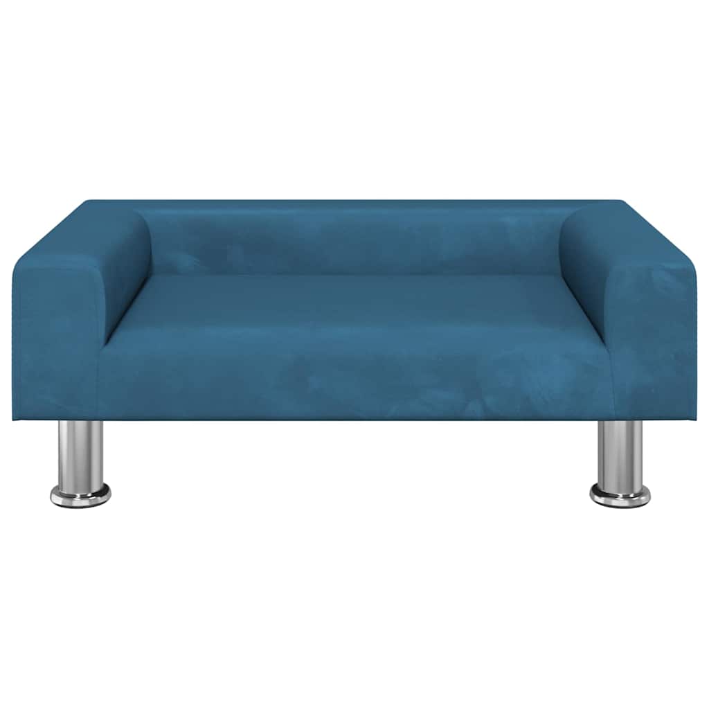 Vidaxl Dog Basket 70x45x26.5 cm Bleu en velours