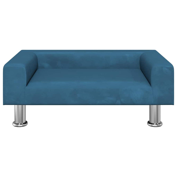 Vidaxl Dog Basket 70x45x26.5 cm Bleu en velours