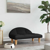 Vidaxl Dog Basket 70x52x30 cm tissu noir - afbeelding 1