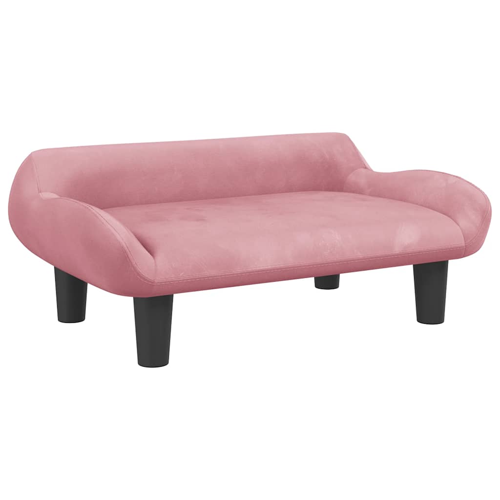 Vidaxl Dog Basket 70x40x24 cm en velours rose