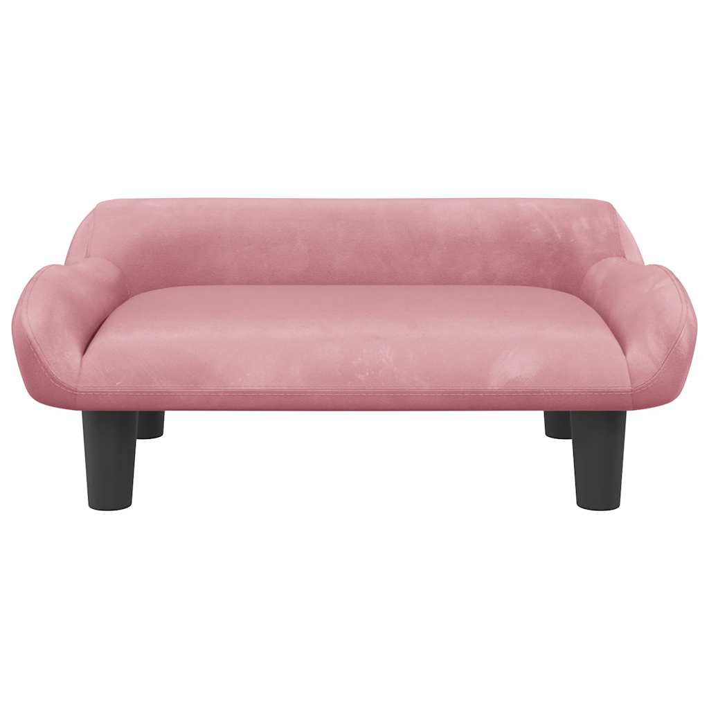 Vidaxl Dog Basket 70x40x24 cm en velours rose